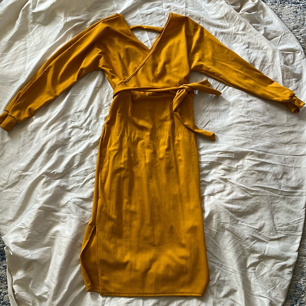 Mustard yellow dress